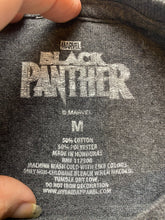 Load image into Gallery viewer, Black Panther Shirt Adult Medium Charcoal Gray Wakanda Forever Marvel Hero Mens
