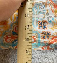 Load image into Gallery viewer, Talbots Shirt Womens 2X Blue Orange Geometric Rayon Spandex Blouse Plus Ladies
