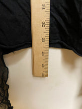 Load image into Gallery viewer, Ulla Popken Dress Womens 28/30 Black Gothcore Sheer Trim Halloween Rayon Lady
