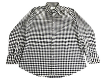 Load image into Gallery viewer, Mizzen Main Shirt Adult Large Black White Checkered Trim Fit Button Up Mens
