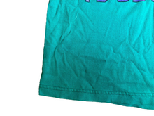 Load image into Gallery viewer, VTG Peanuts Shirt Womens Large Teal Green Lucy Charlie Brown Burned Calories 80s
