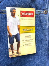 Load image into Gallery viewer, Wrangler Shorts Adult 46 REG Blue Denim Relaxed Fit Bermuda 9.5" Inseam Mens NWT
