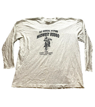 Load image into Gallery viewer, VTG 1st Annual NYPUM Shirt Adult Extra Large Gray Midwest Rodeo Bikers 90s Mens
