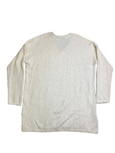 Load image into Gallery viewer, J Jill Sweater Womens Medium Off White V-Neck Oversized Boxy Outerwear Ladies
