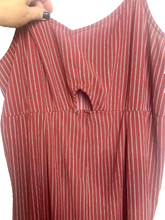 Load image into Gallery viewer, Angie Jumpsuit Womens 2X Brick Red Striped Wide Leg Hippie Indie Plus Ladies
