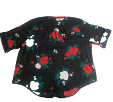 Load image into Gallery viewer, Torrid Shirt Womens 2 Black AOP Floral Georgette Button Up Blouse Plus Ladies
