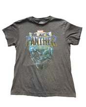 Load image into Gallery viewer, Black Panther Shirt Adult Medium Charcoal Gray Wakanda Forever Marvel Hero Mens
