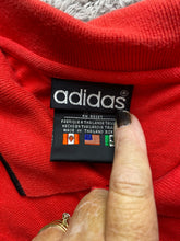 Load image into Gallery viewer, VTG Adidas Shirt Adult Extra Large Red Black Preppy Three Stripes Logo Polo Mens
