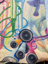Load image into Gallery viewer, Mack Dress Womens 4XL Rainbow Graffiti Microphones Art Artsy Sweater Knit NWOT

