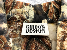 Load image into Gallery viewer, Vintage Chico’s Design Jacket Womens 2 Large Brown Patterned Embroidered Floral
