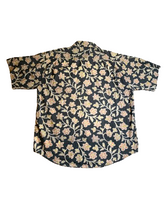 Load image into Gallery viewer, Evergreen Shirt Adult Extra Large Black AOP Flowers Hawaiian Full Fit Aloha Mens
