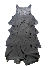 Load image into Gallery viewer, SLNY Dress Womens 14 Medium Sequins Tiered Sleeveless Cocktail Party Ladies
