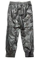 Load image into Gallery viewer, Dollhouse Pants Womens Medium (30x25) Black Faux Leather Jogger Moto Biker

