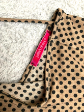 Load image into Gallery viewer, Julie's Closet Shirt Womens 2X Tan Mini Polkadot Bowtie Sheer Blouse Plus Ladies
