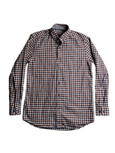 Load image into Gallery viewer, Johnston &amp; Murphy Shirt Adult Small Navy Orange Flannel Button Up Casual Mens
