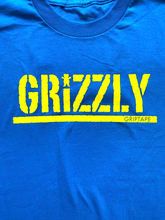 Load image into Gallery viewer, Grizzly Shirt Womens Small Teal Griptape Bear Authentic Spellout Skater Ladies
