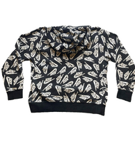 Load image into Gallery viewer, Nike Sweatshirt Adult Medium Black White Hoodie Allover Print Fleece Swoosh Mens
