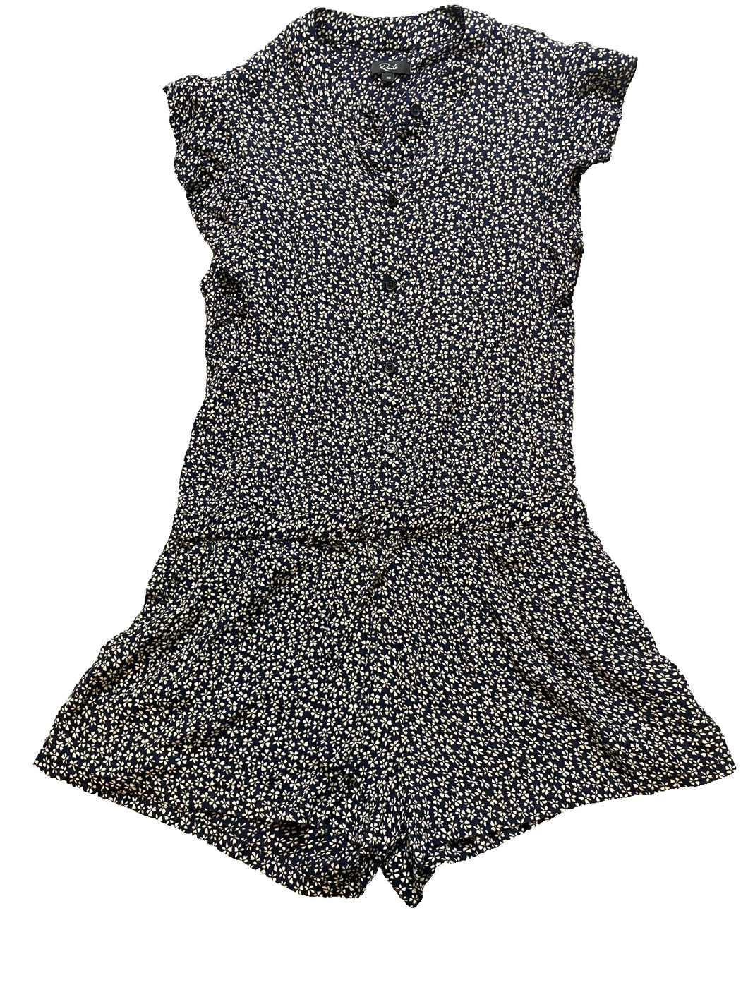 Rails Romper Womens Extra Small Navy AOP Floral Hippie Boho Rayon Viscose Ladies