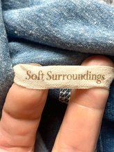 Load image into Gallery viewer, Soft Surroundings Sweater Womens Small Blue Brinley Cowl Lagenlook Ladies
