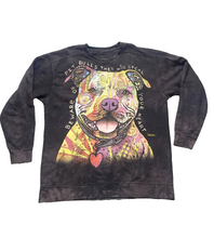 Load image into Gallery viewer, The Mountain Sweatshirt Adult Large Dark Brown Dog Beware Pit Bull Indie Mens
