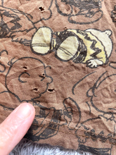 Load image into Gallery viewer, Vintage Peanuts Shirt Adult Large Brown AOP CHARLIE BROWN Cartoon Comic Mens
