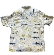 Load image into Gallery viewer, Munsingwear Shirt Adult Extra Large White AOP Fish Camp Button Up Hawaiian Mens
