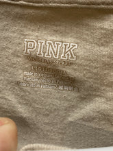 Load image into Gallery viewer, Victoria's Secret PINK Shirt Womens Large Beige Oversized Flowy Cropped Ladies
