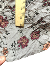 Load image into Gallery viewer, Torrid Shirt Womens 5 5X Gray Lavender AOP Flower Contrast Rayon Nylon Lagenlook
