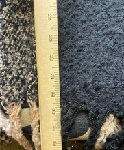 Load image into Gallery viewer, Torrid Sweater Womens One Size Black Tan Plaid Fringe Shawl Poncho Boho Ladies
