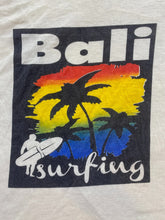 Load image into Gallery viewer, Bali Barong Shirt Womens Large Pale Yellow Surfing Surfboard Palm Trees Beach
