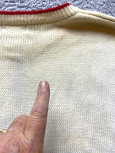 Load image into Gallery viewer, VTG Charter Club Sweater Adult Large Beige Baseball Club Embroidered Grandpa Men
