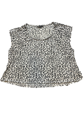 Load image into Gallery viewer, Armani Exchange Shirt Womens Small Black White Oversize Leopard AOP Rayon Blouse
