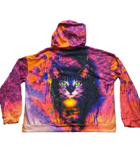 Load image into Gallery viewer, 3D Cat Sweatshirt Womens 2XL XXL Rainbow Oversized Masquerade Hoodie AOP Ladies
