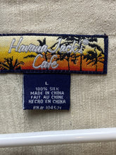 Load image into Gallery viewer, Havana Jacks Cafe Shirt Adult Large Taupe Silk Button Up Camp Hawaiian Mens
