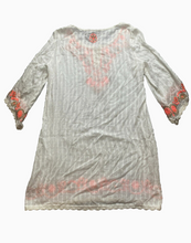Load image into Gallery viewer, Umgee Cover Up Womens Small White Embroidered Floral Beach Swimwear Tunic USA
