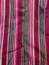 Load image into Gallery viewer, MetroStyle Shirt Womens 20 (XL) Pink Green Stripes Stretch Collared Career Lady
