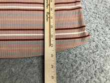 Load image into Gallery viewer, Free People Sweater Womens Large Peaach Maroon Striped Turtleneck Outerwear Lady
