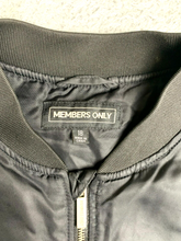 Load image into Gallery viewer, Members Only Jacket Adult 18 Black Zip Up Windbreaker Lined Quilted Pockets Mens
