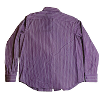 Load image into Gallery viewer, Lauren Ralph Lauren Shirt Adult Large Purple Striped Button Up LRL Casual Mens

