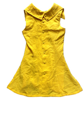 Load image into Gallery viewer, Tmima Shirt Womens Extra Small Sunflower Yellow Lace Up Buttons Slit Blouse
