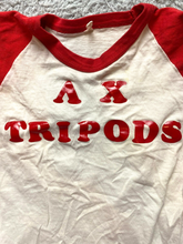 Load image into Gallery viewer, VTG AX Tripods Shirt Adult Small Red White Scott #69 Raglan Sportswear 70s Mens
