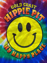 Load image into Gallery viewer, Gold Coast Shirt Adult Medium Rainbow Hippie Pit Psychedelic Smiley Tie Dye
