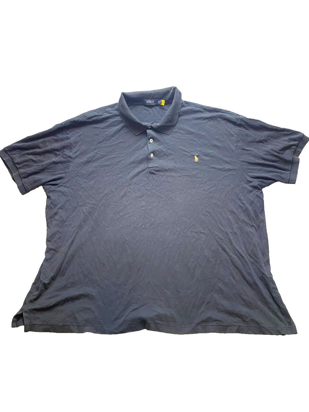 Ralph Lauren Shirt Adult 3XB Black Preppy Flesh Pony Casual Golf Polo Big Mens