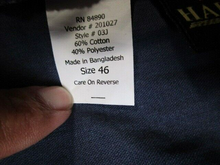 Load image into Gallery viewer, Haband Shorts Adult 46 Blue Flat Front Chino Casual Outdoor 8" Inseam Mens
