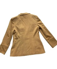 Load image into Gallery viewer, Harve Benard Jacket Womens 12 Tan Wool Nylon Cashmere Single Breasted Blazer
