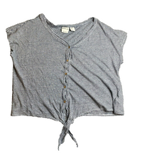 Load image into Gallery viewer, Rachel Zoe Shirt Womens Extra Large Blue Oversized Button Up Tie 100% Linen Lady
