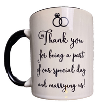 Load image into Gallery viewer, Wedding Officiant Gift Coffee Mug Cup Ceramic Thank You Marry Married
