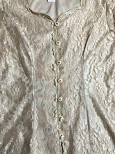 Load image into Gallery viewer, Vintage David Rose Shirt Womens 12 Nude Embroidered Lace Lined Boho Blouse USA
