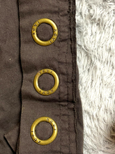 Load image into Gallery viewer, XCVI Wearable Jacket Womens Extra Small Brown Snaps Career Blazer Spandex USA
