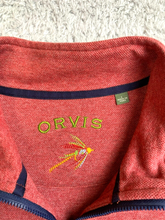 Load image into Gallery viewer, Orvis Sweatshirt Adult Large Red Cherry 1/4 Zip Mock Neck Pullover Sweater Mens
